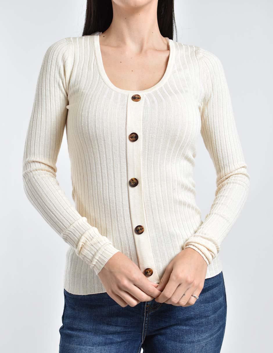 Suéter cuello redondo para mujer 4