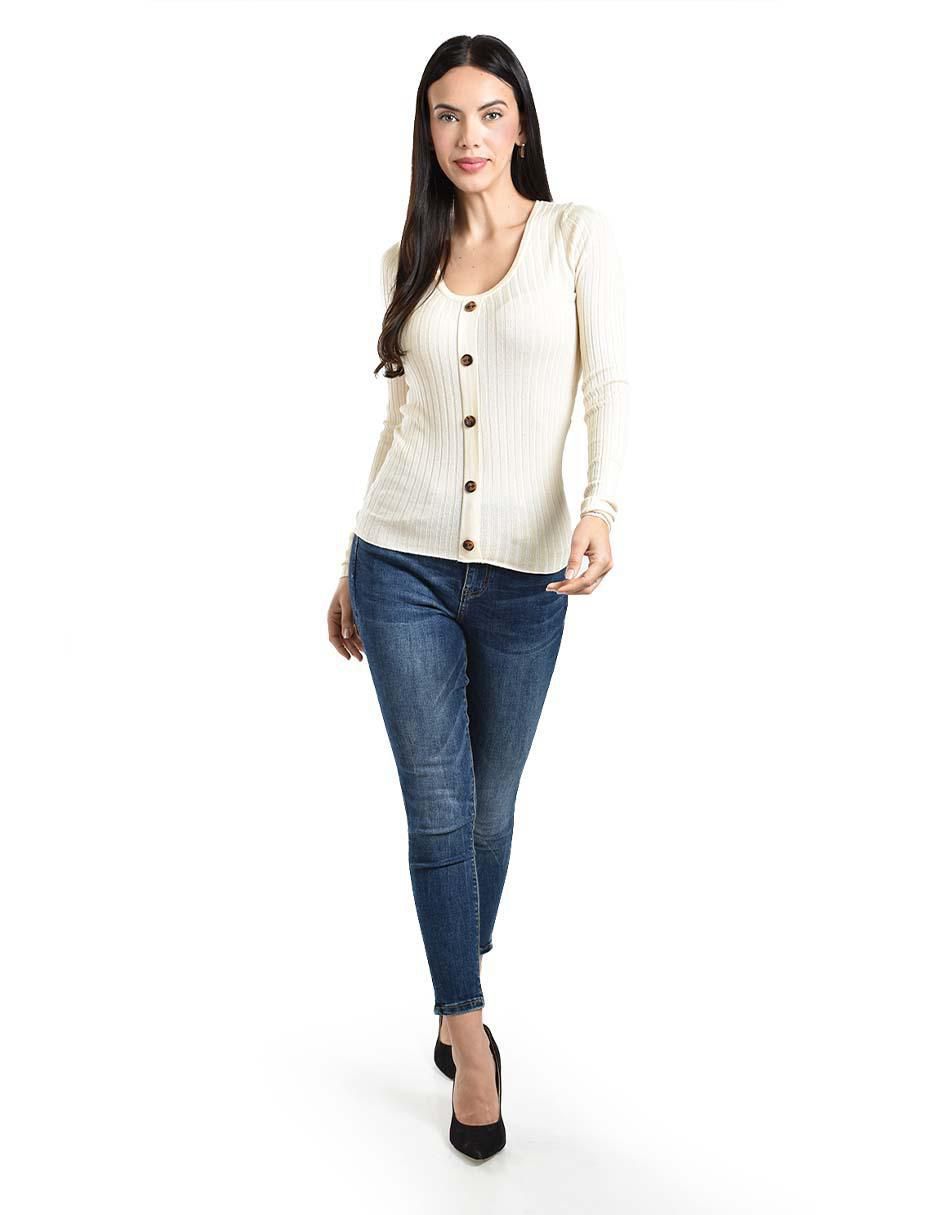 Suéter cuello redondo para mujer 5