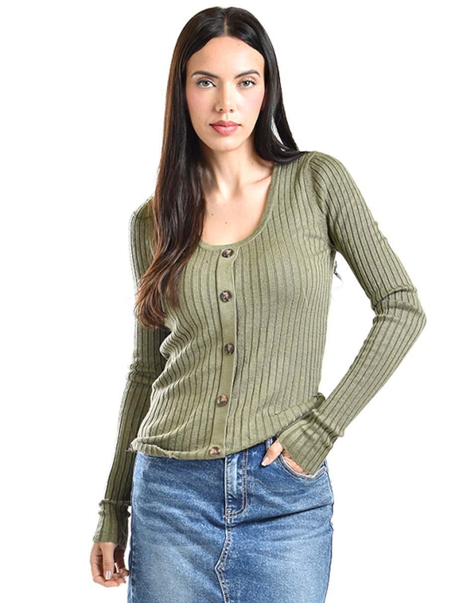 Suéter cuello redondo para mujer