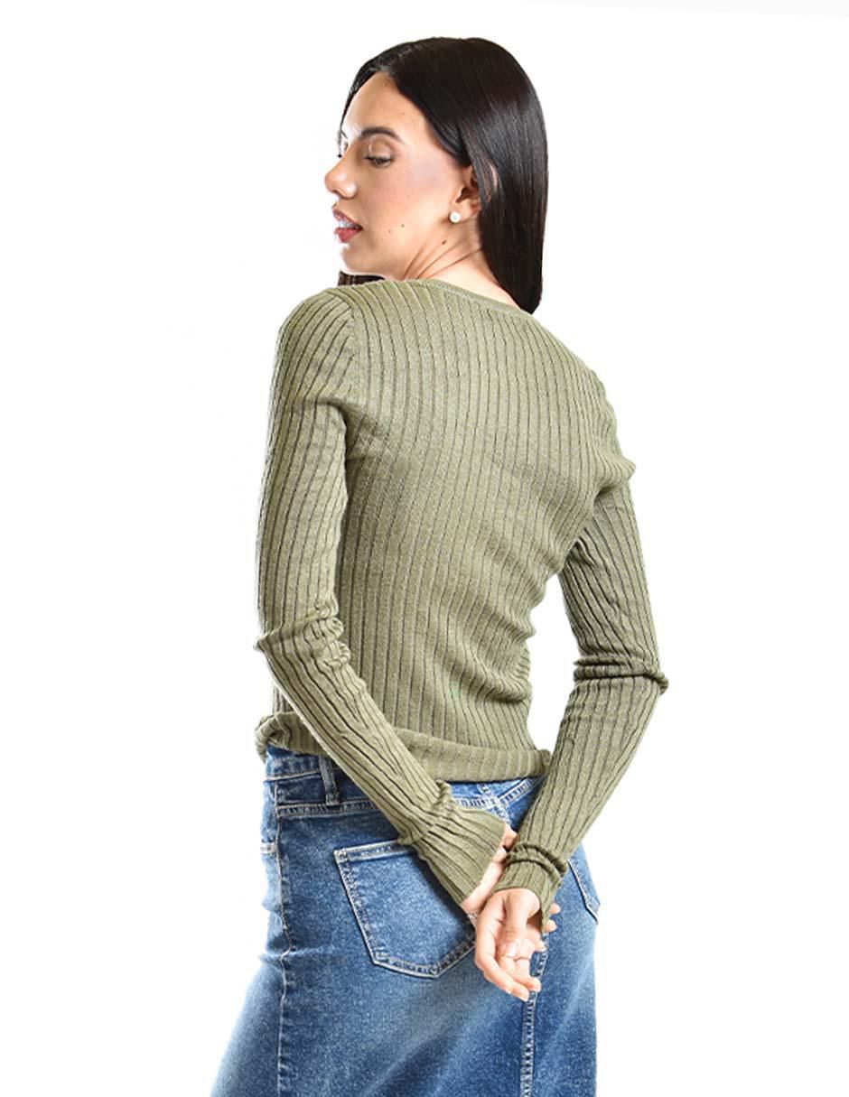 Suéter cuello redondo para mujer 2