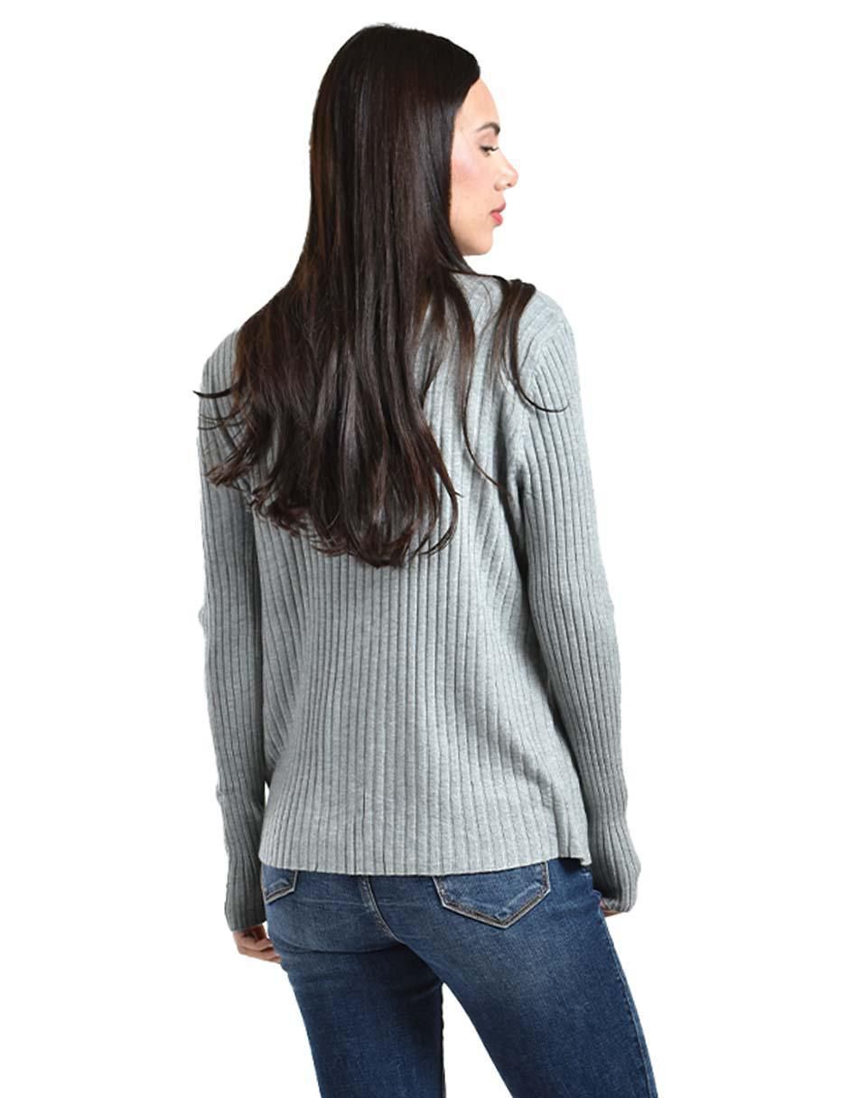 Suéter cuello V para mujer 3