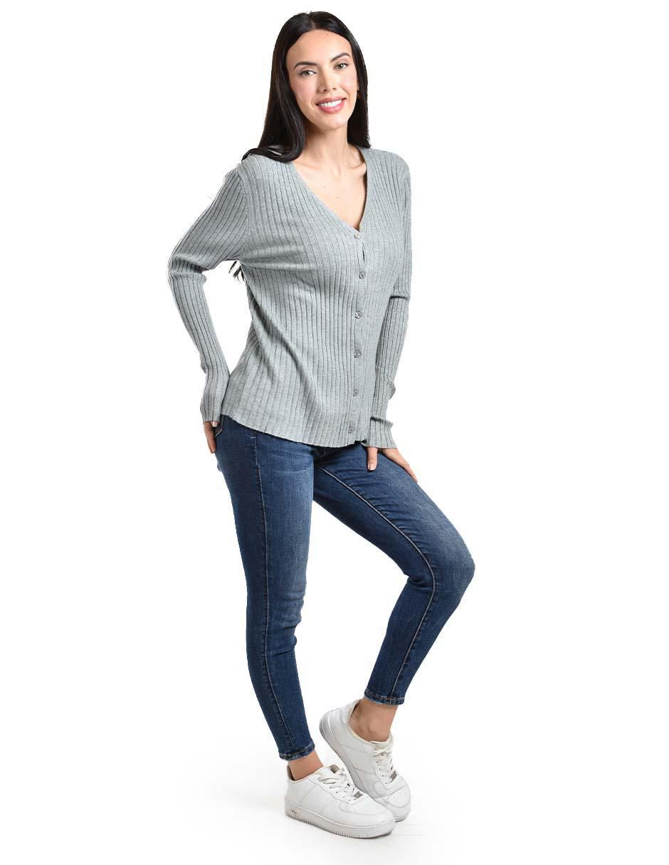 Suéter cuello V para mujer 5