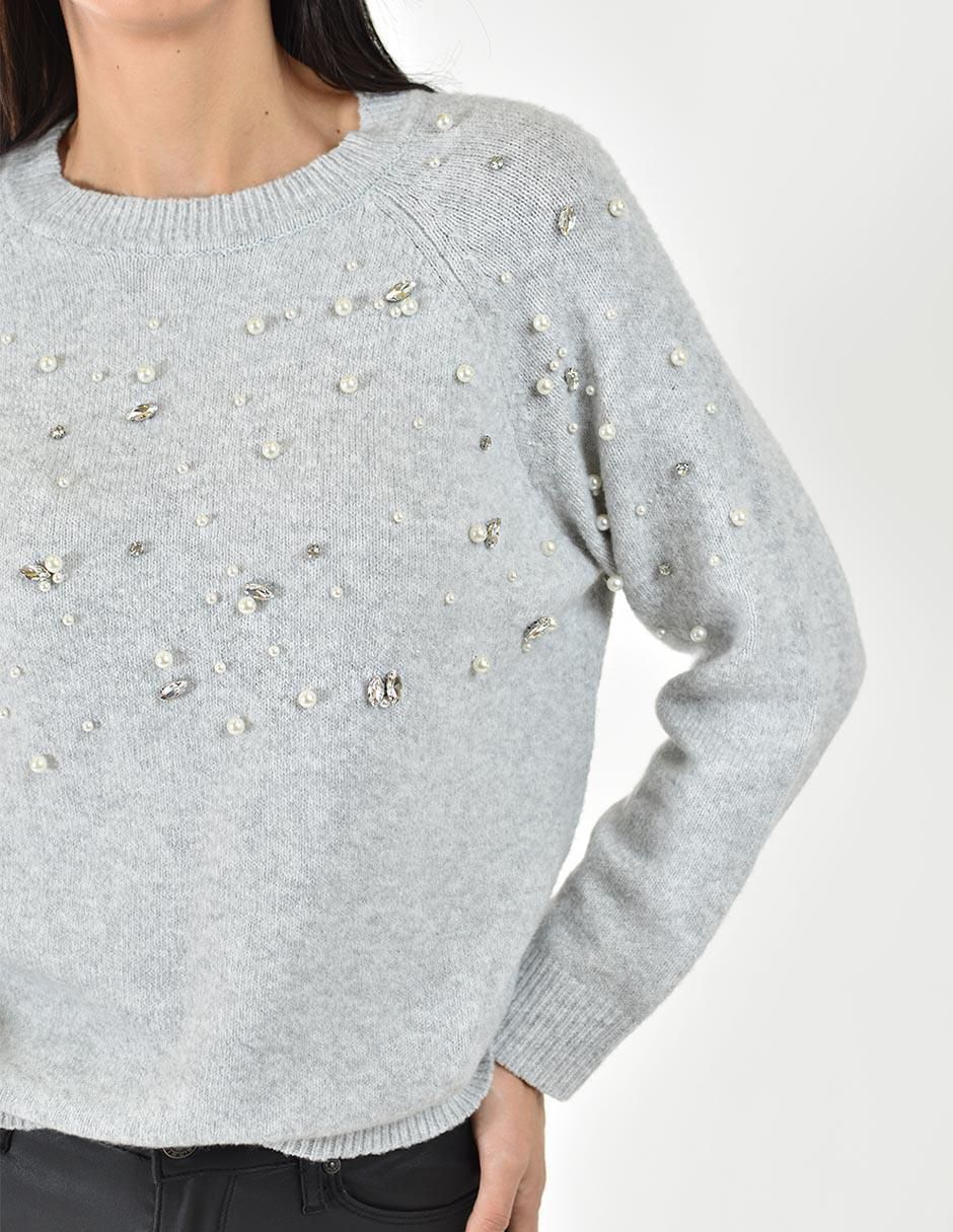 Suéter cuello redondo para mujer 4