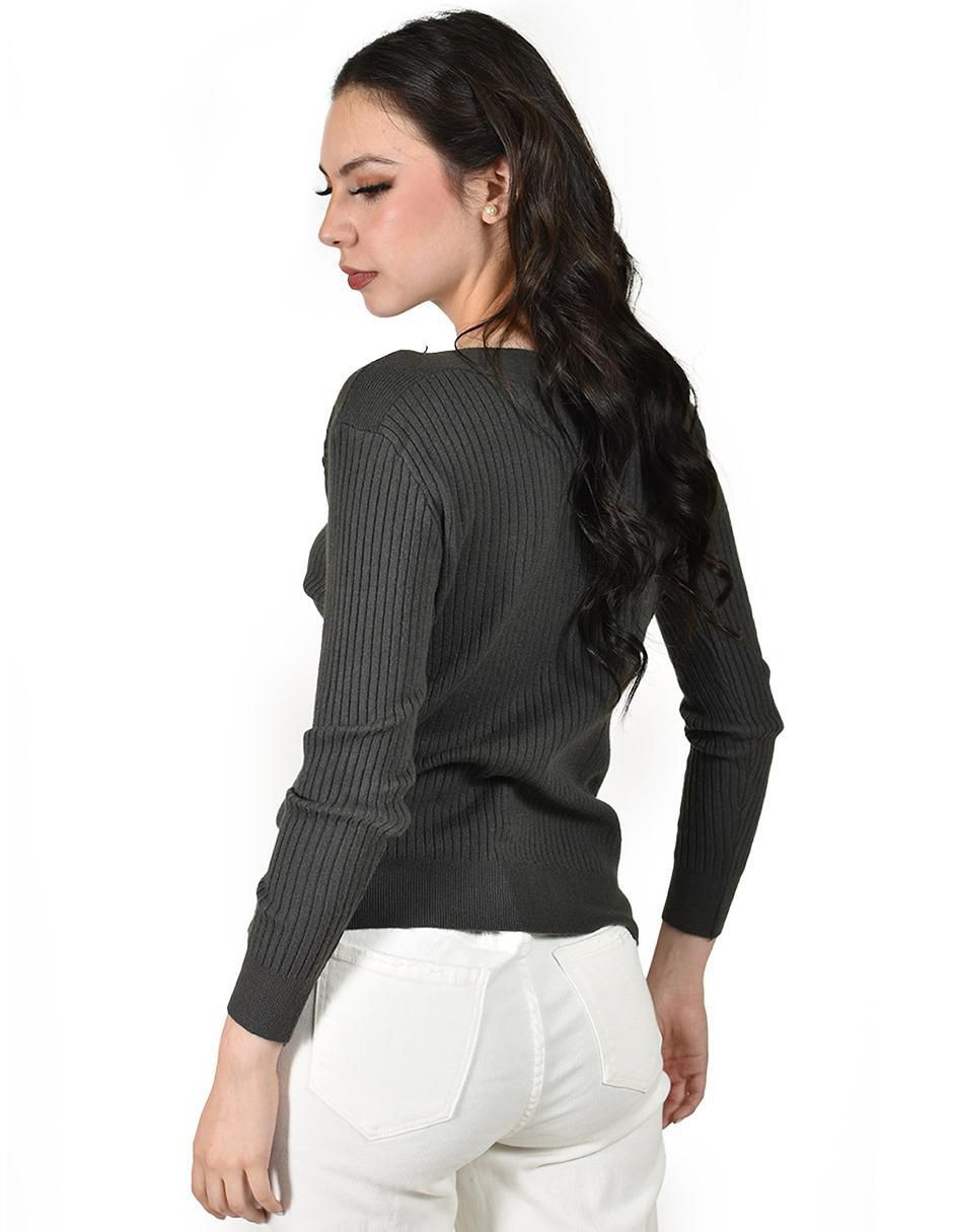 Suéter cuello redondo para mujer 3