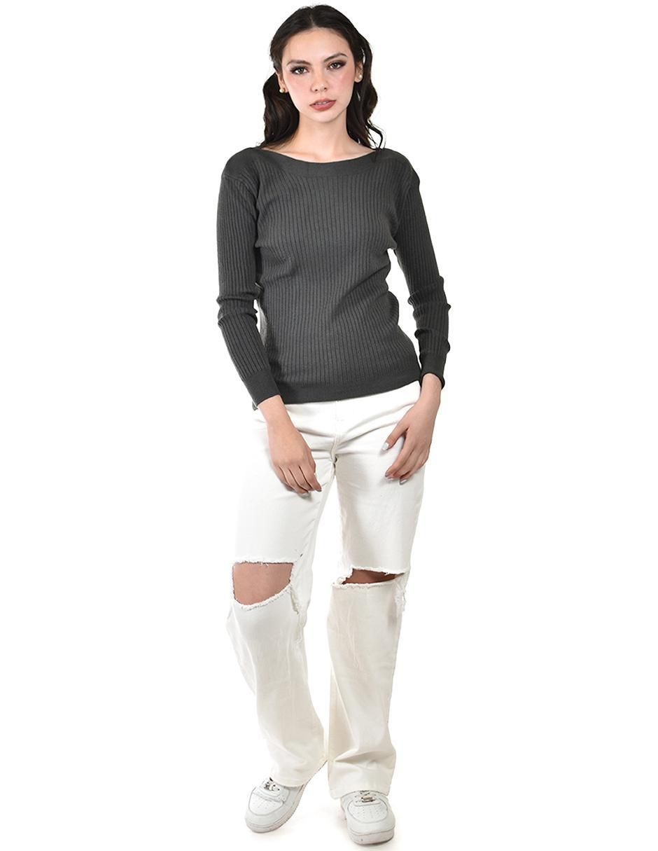 Suéter cuello redondo para mujer 5