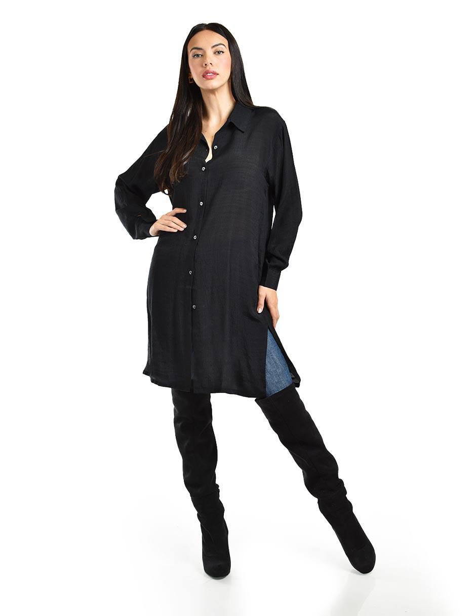 Blusa camisera manga larga para mujer 2