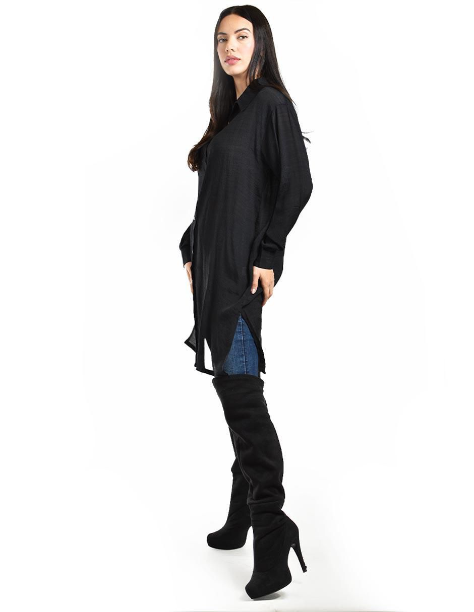 Blusa camisera manga larga para mujer 3