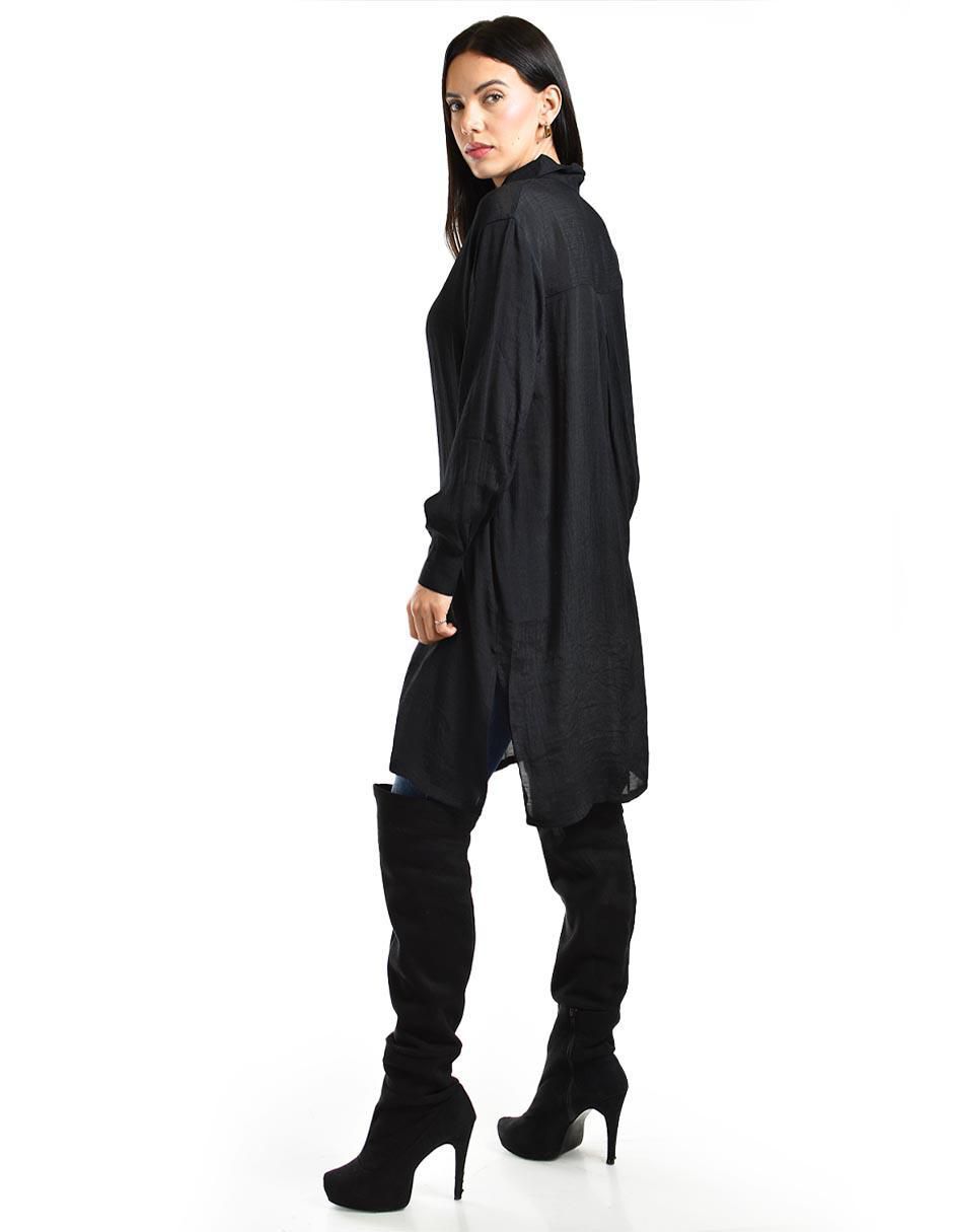 Blusa camisera manga larga para mujer 4