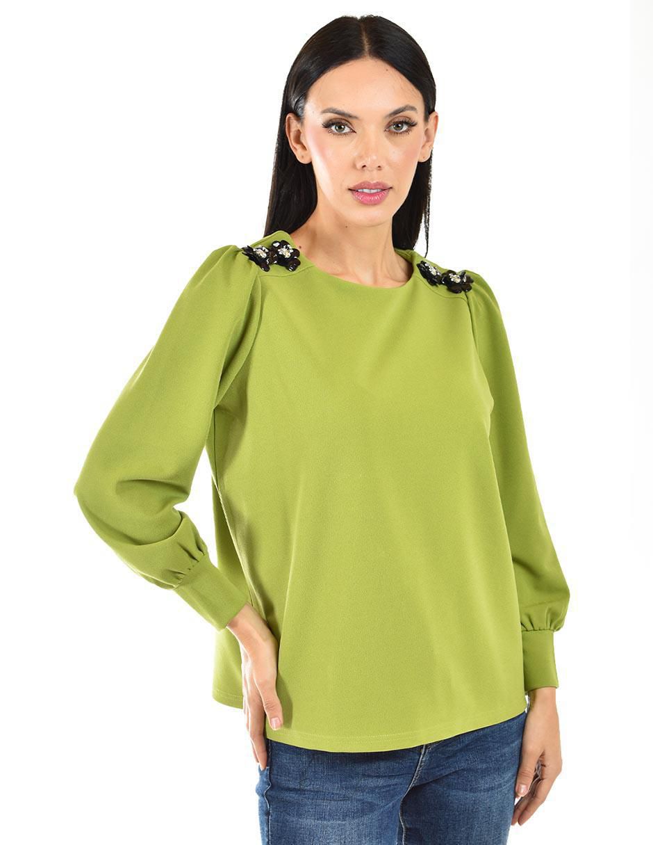 Blusa manga larga para mujer