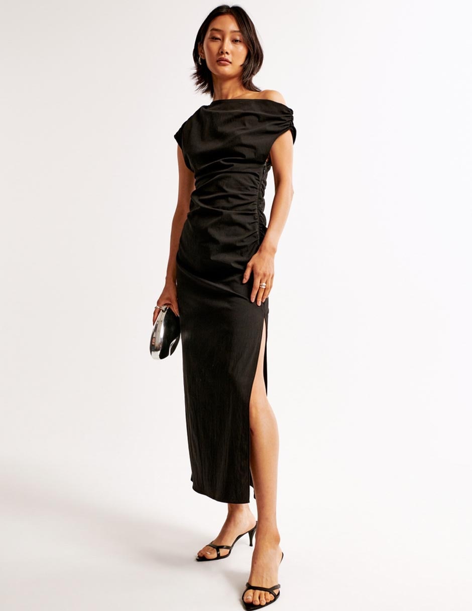 Vestido midi formal Abercrombie Fitch para mujer