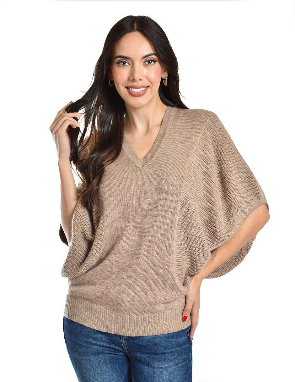 Suéter cuello V para mujer