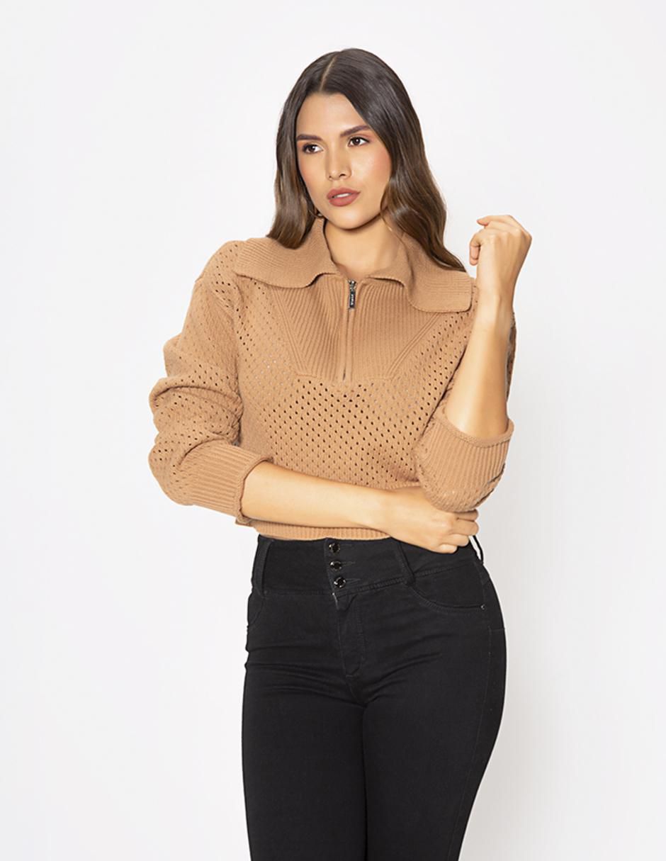 Suéter cuello alto para mujer