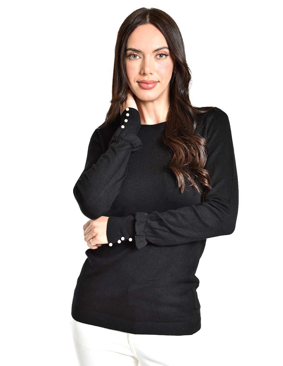 Suéter cuello redondo para mujer
