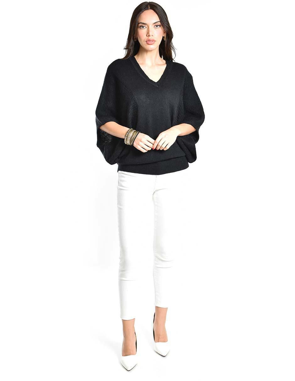 Suéter cuello V para mujer 2
