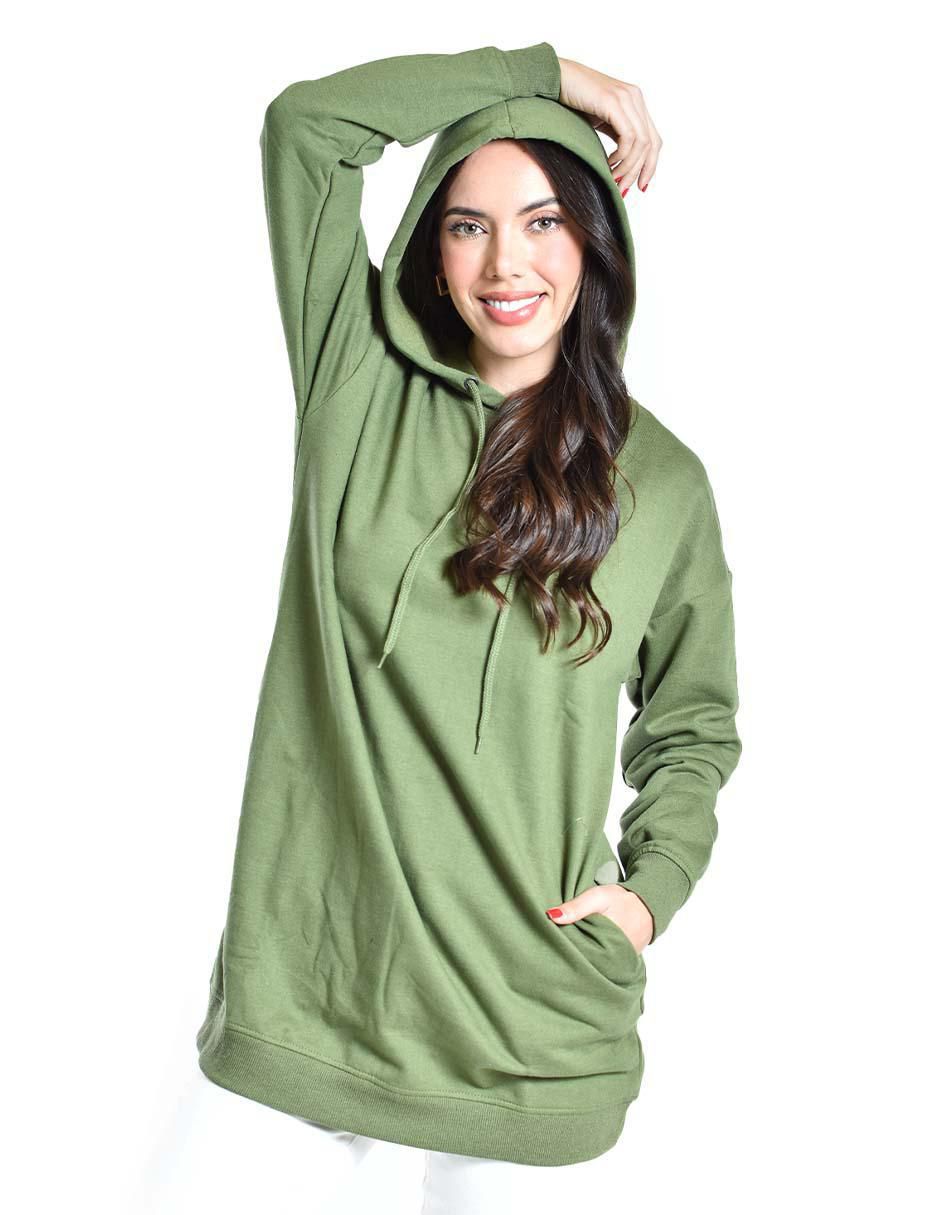 Sudadera verde militar mujer online