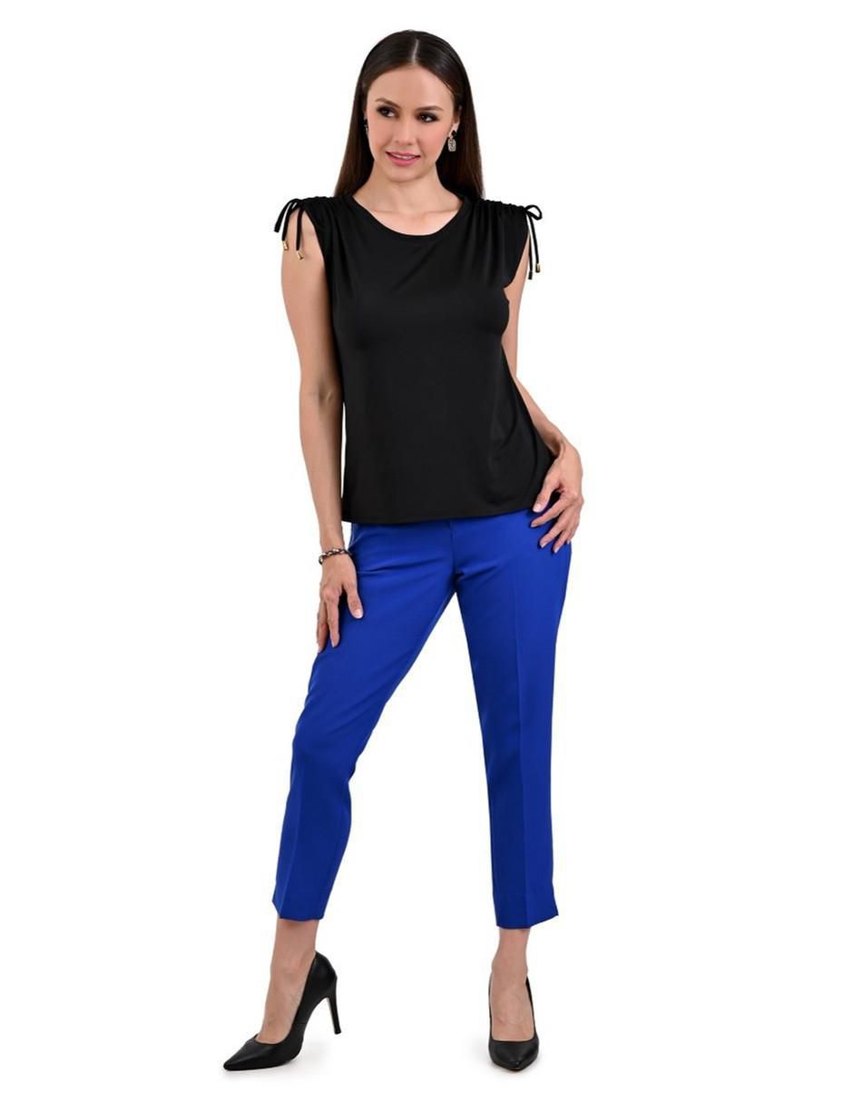 Blusa Liquid Blue manga corta para mujer