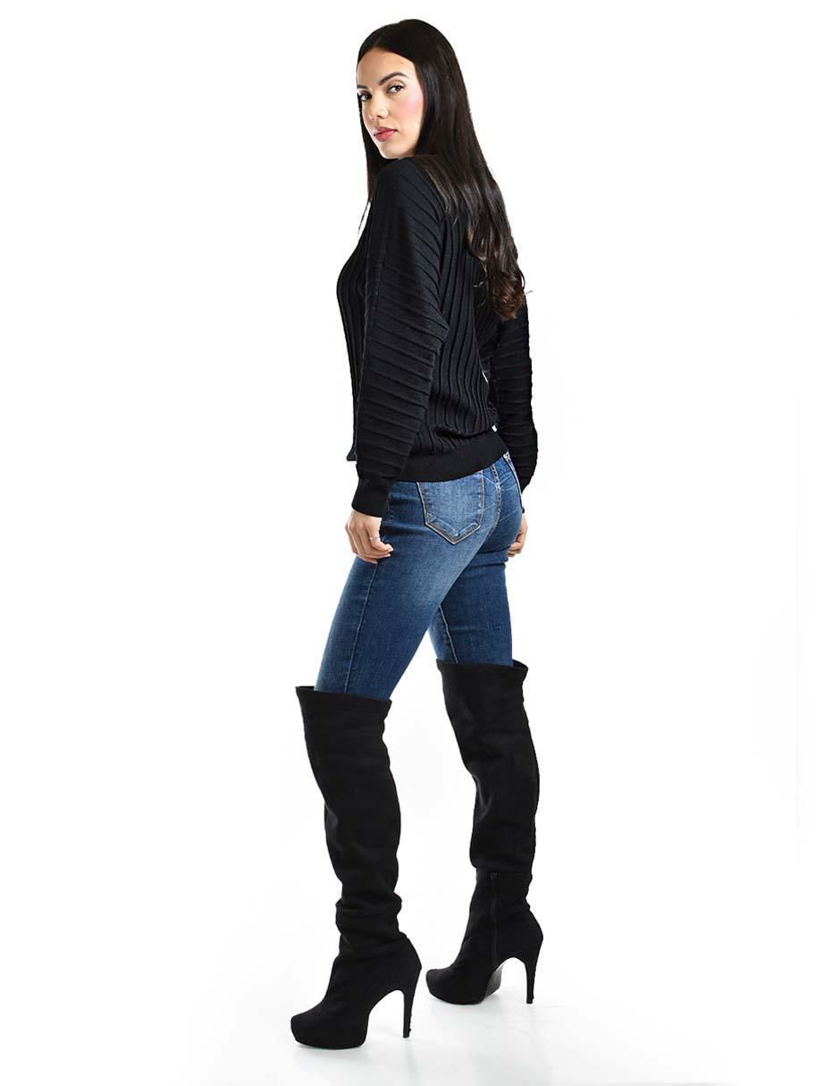 Suéter cuello redondo para mujer 4