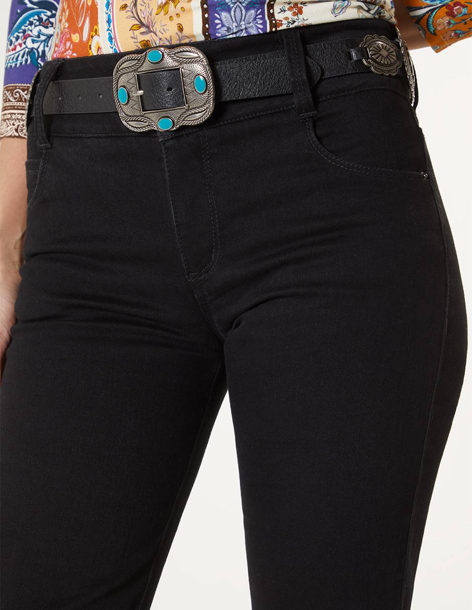 Jeans slim corte cintura para mujer 3