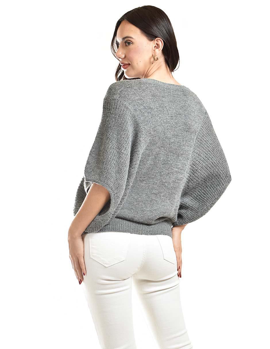 Suéter cuello V para mujer 4