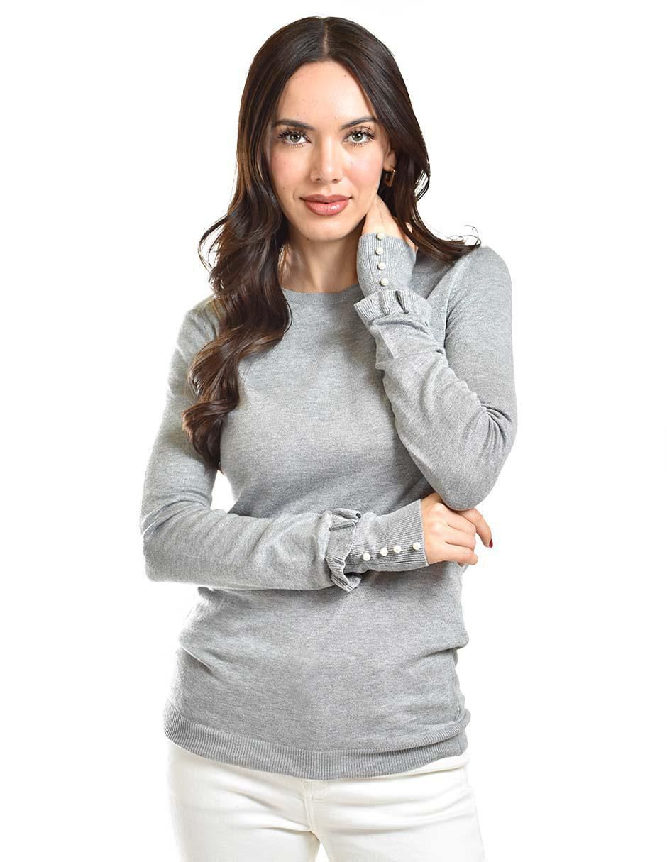 Suéter cuello redondo para mujer