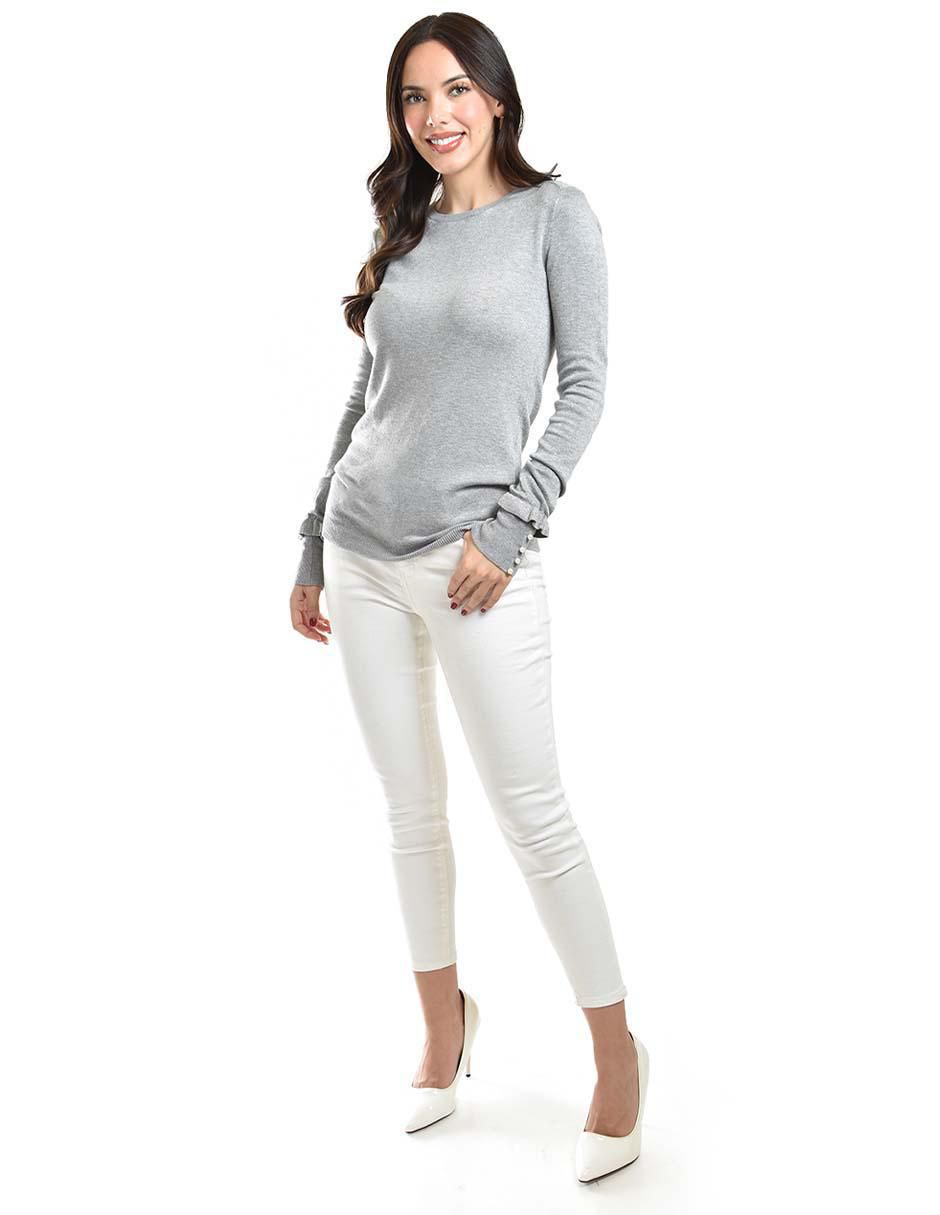 Suéter cuello redondo para mujer 2