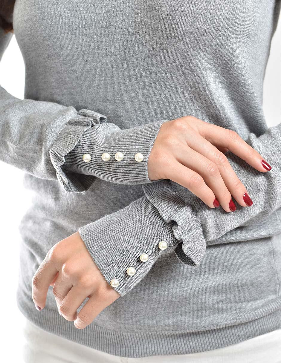 Suéter cuello redondo para mujer 5