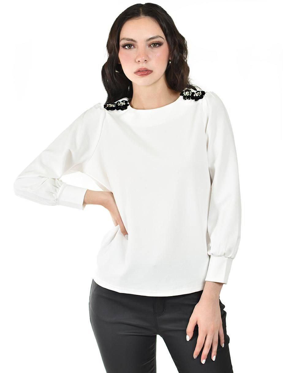 Blusa manga larga para mujer