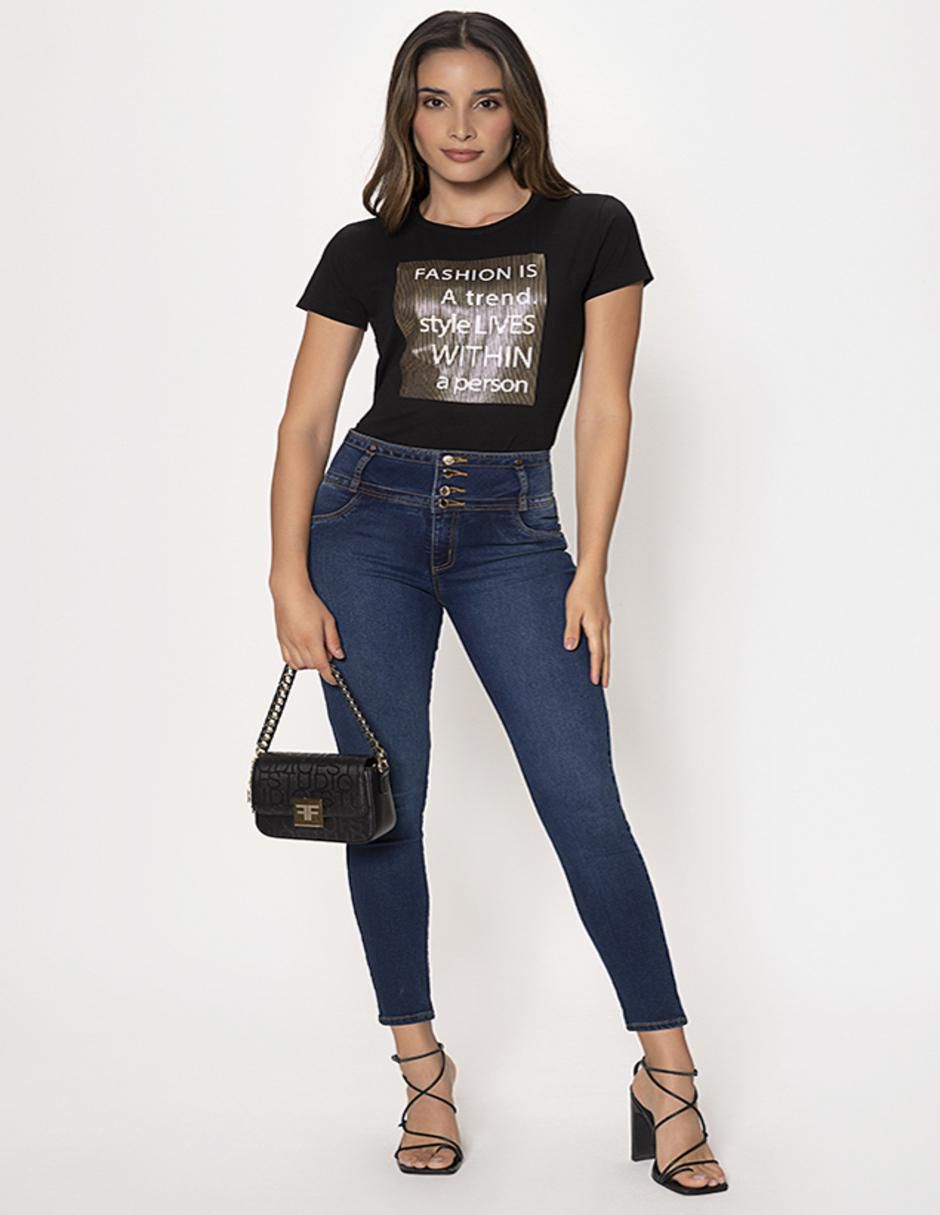 Playera manga corta cuello redondo para mujer 2