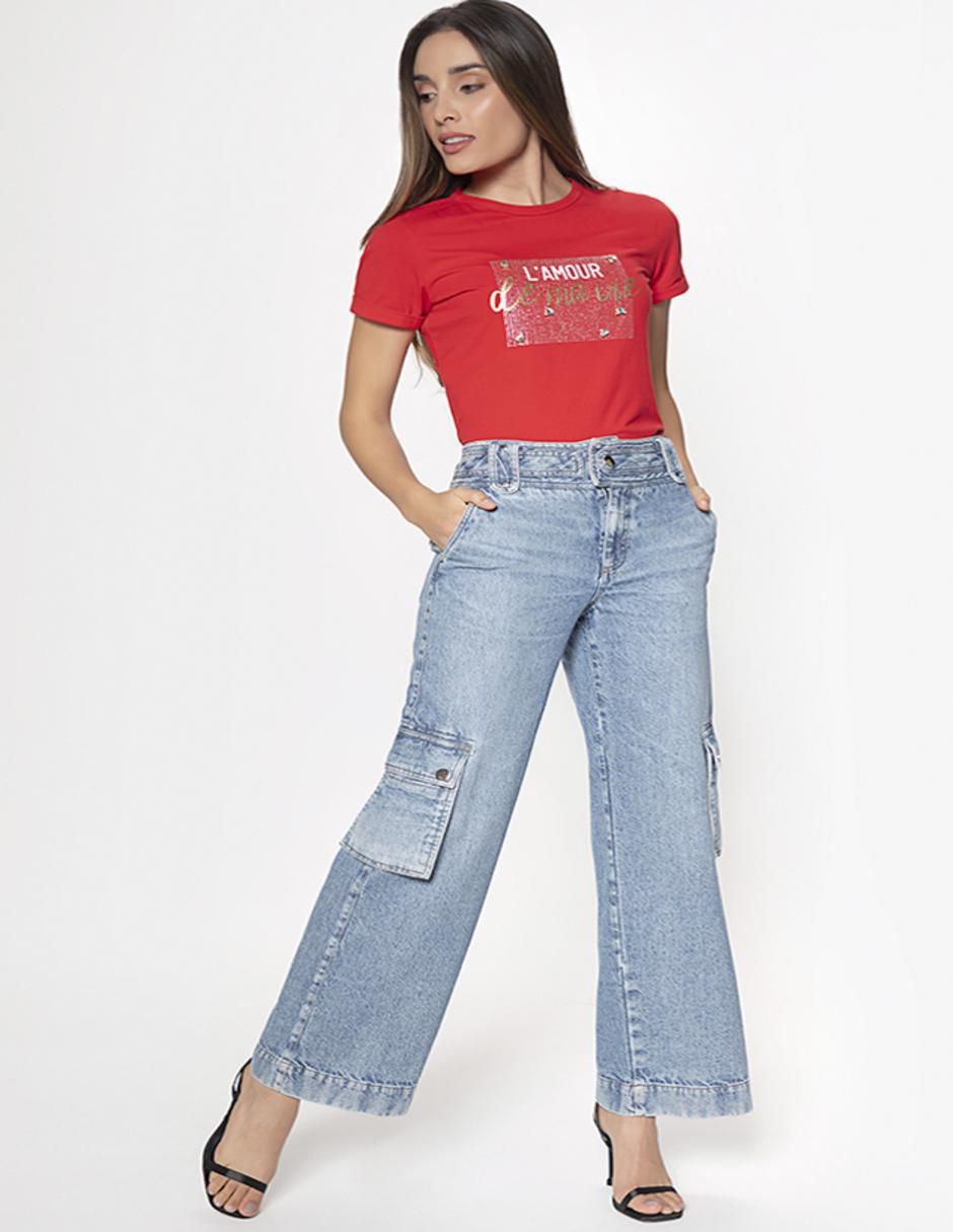 Playera manga corta cuello redondo para mujer 2