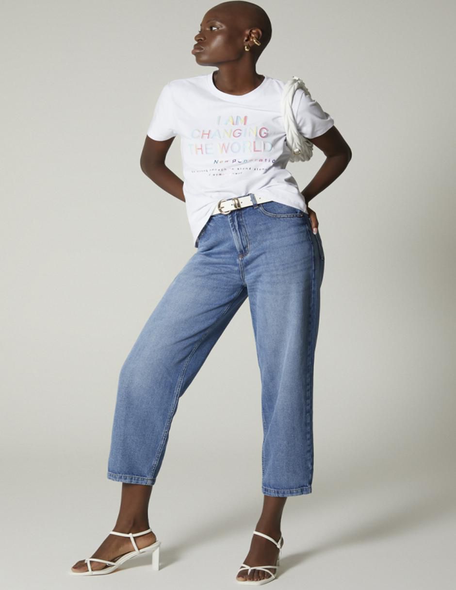 Playera manga corta cuello redondo para mujer 2