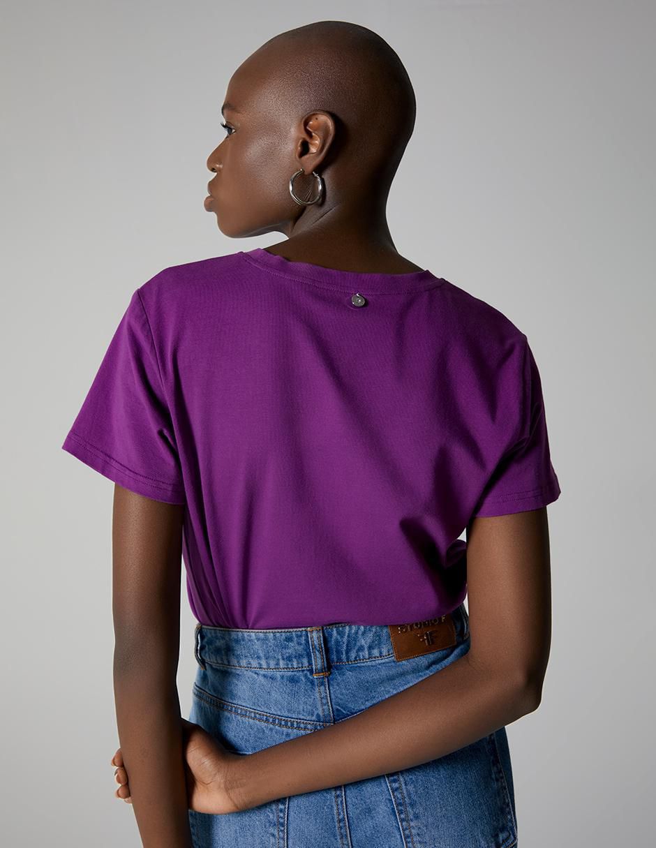 Playera manga corta cuello redondo para mujer 5