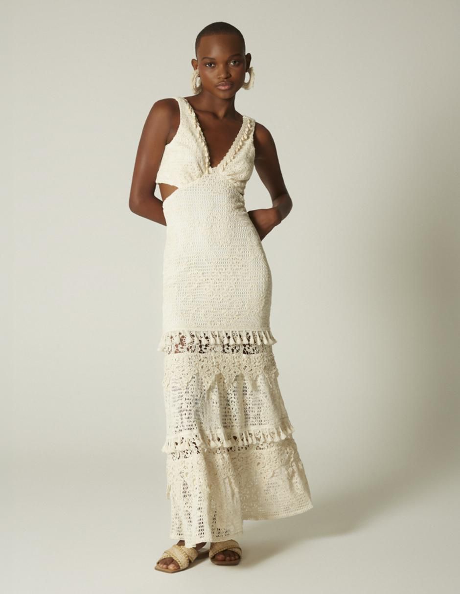 Vestidos Elegantes Ropa De Studio F 2020 Vestido Blanco Studio F