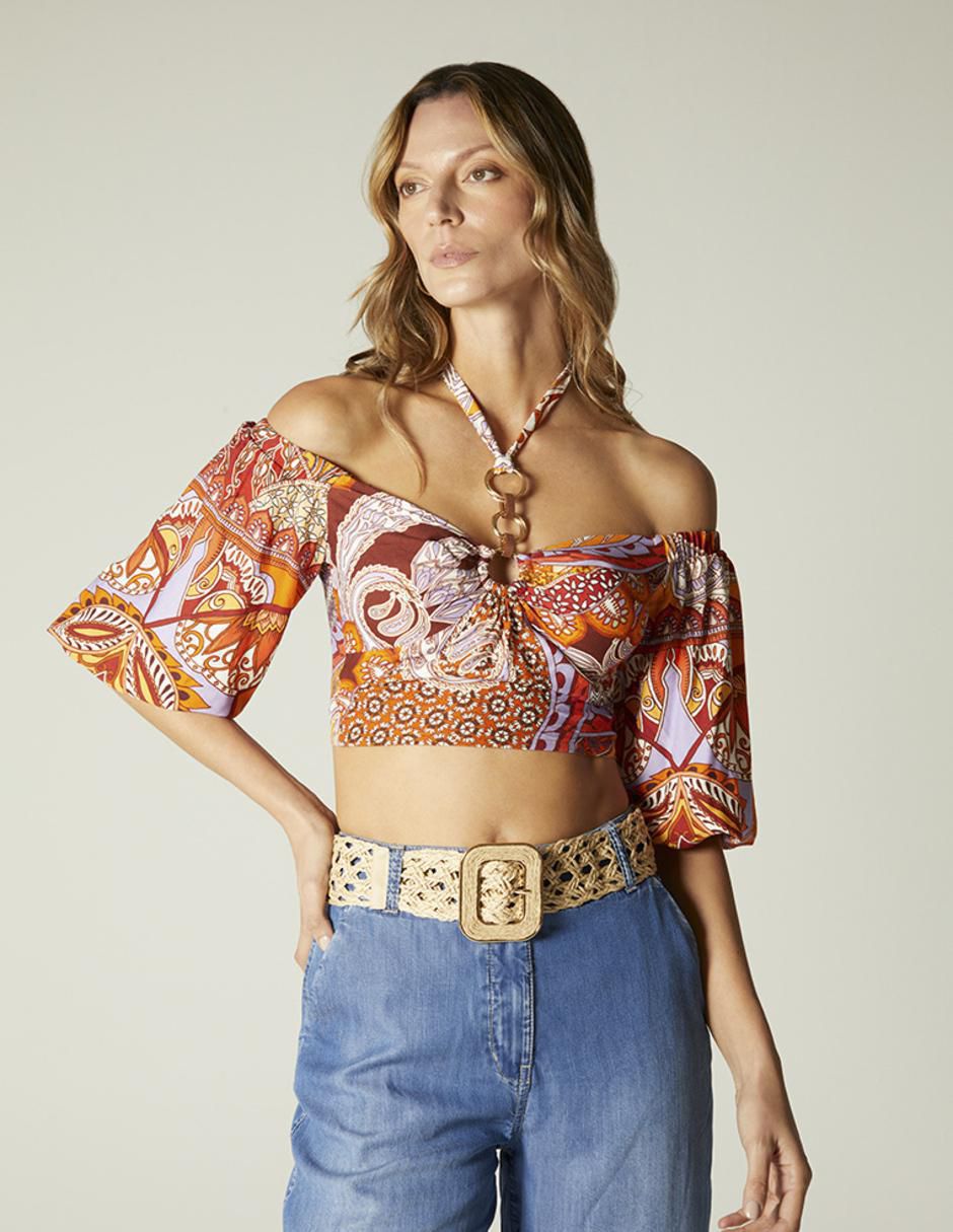 Blusa manga 3/4 para mujer Blusa manga 3/4 para mujer