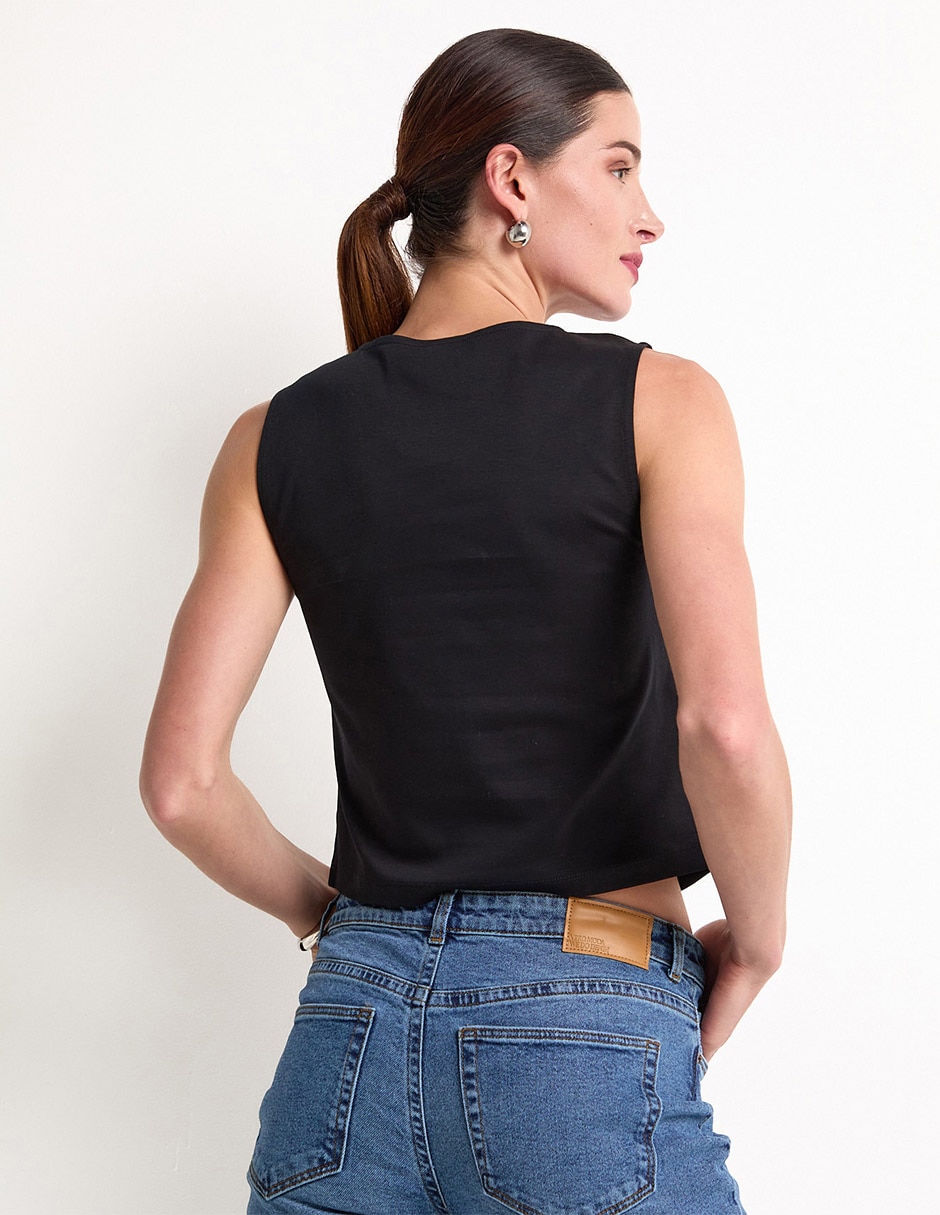 Playera cuello redondo para mujer 2
