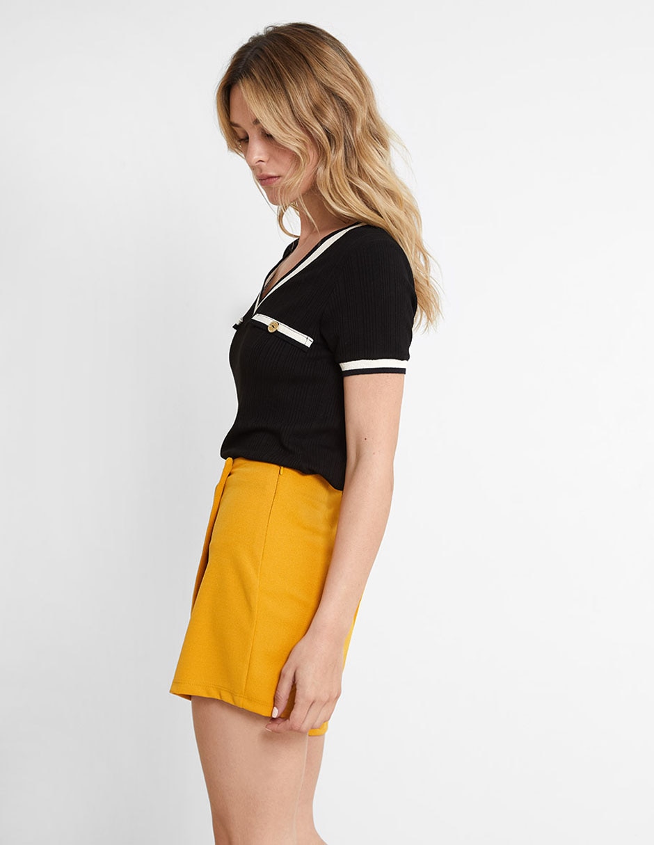 Falda short mini a la cintura 4