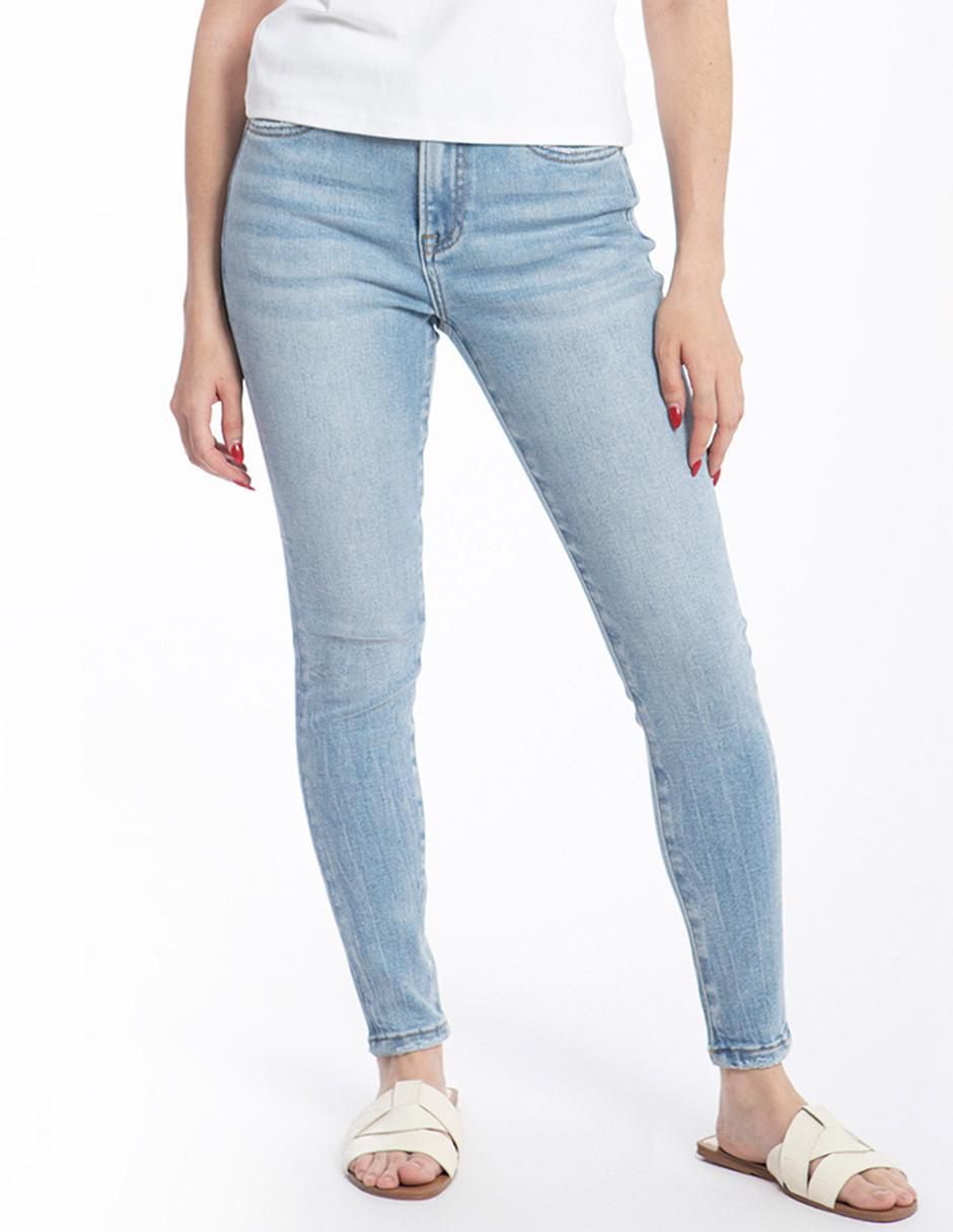 Jeans skinny corte media cintura para mujer