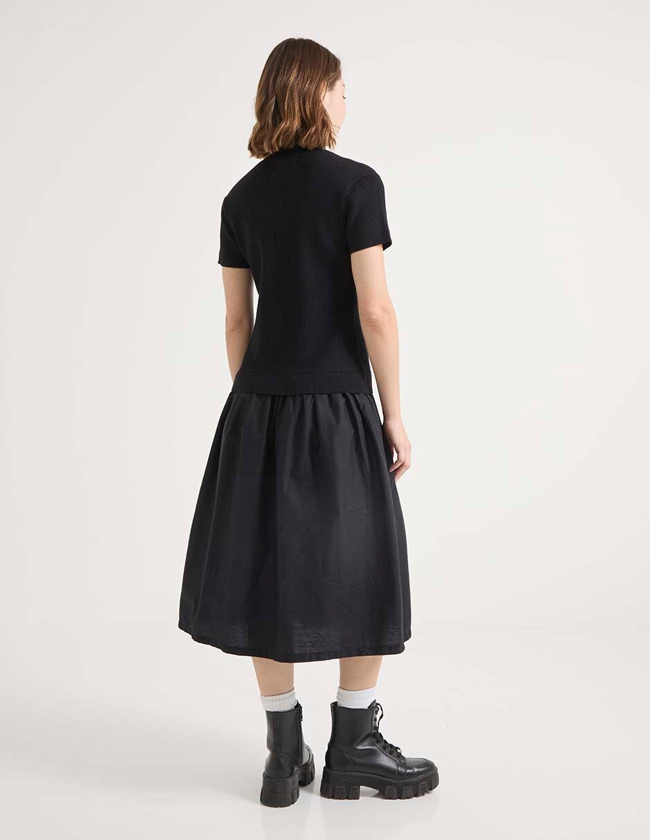 VESTIDO MAP MAP2509-P91 LIS, XG, NEGRO