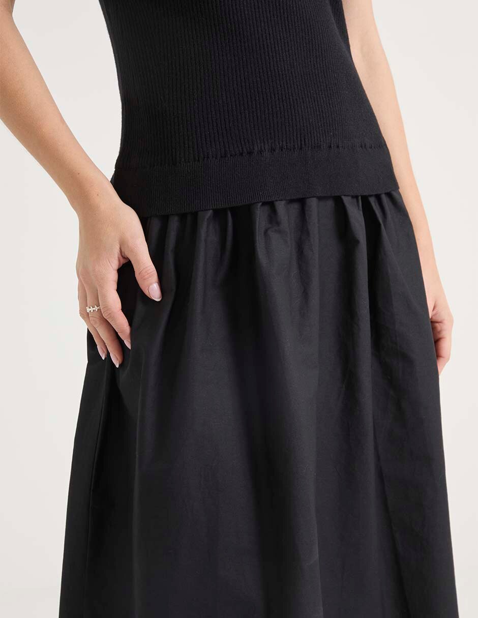VESTIDO MAP MAP2509-P91 LIS, XG, NEGRO