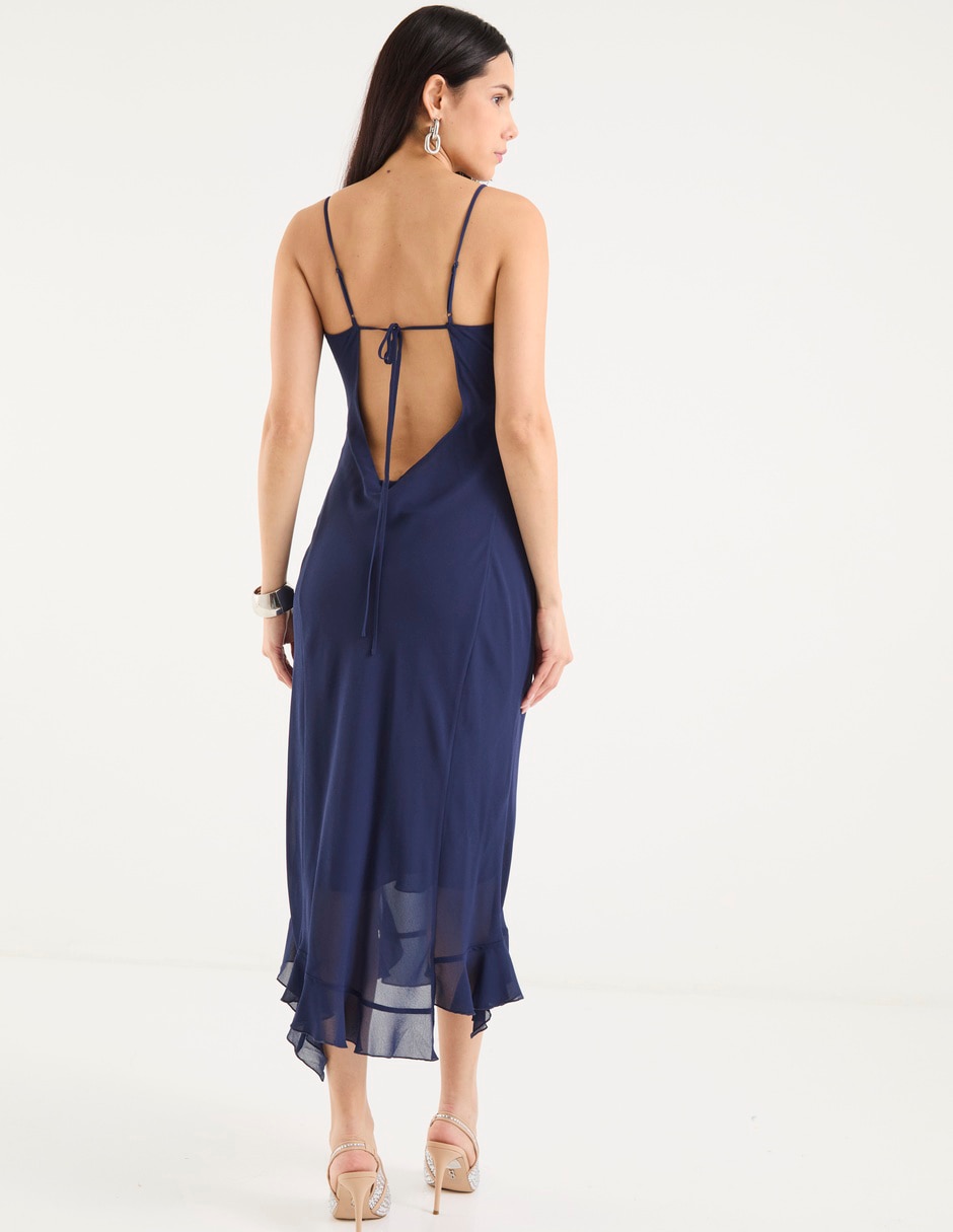 Vestido midi de fiesta espalda abierta 2