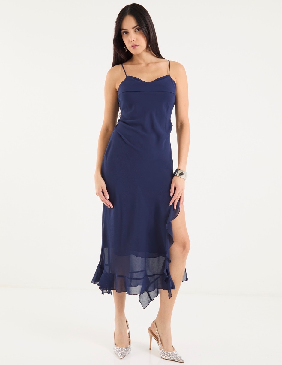 Vestido midi de fiesta espalda abierta 3
