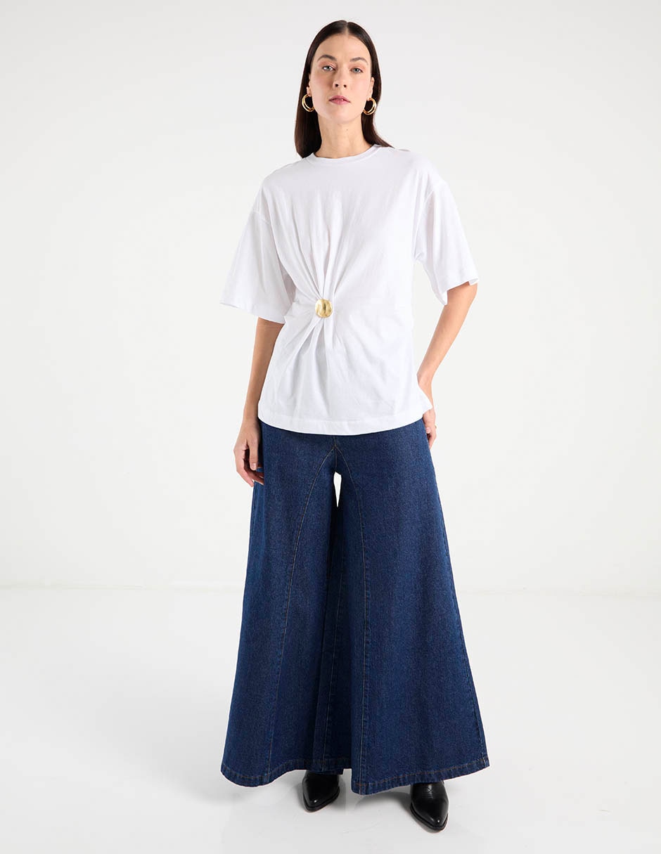 Jeans relaxed wide leg para mujer 2