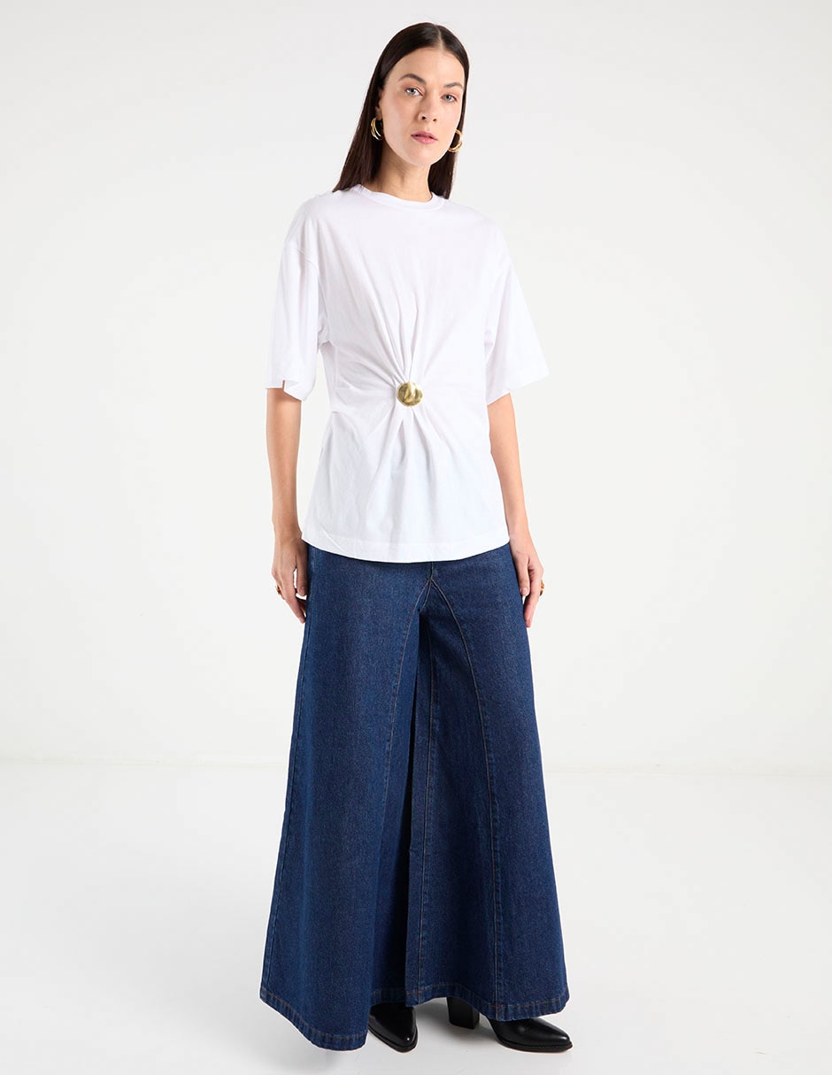 Jeans relaxed wide leg para mujer 3