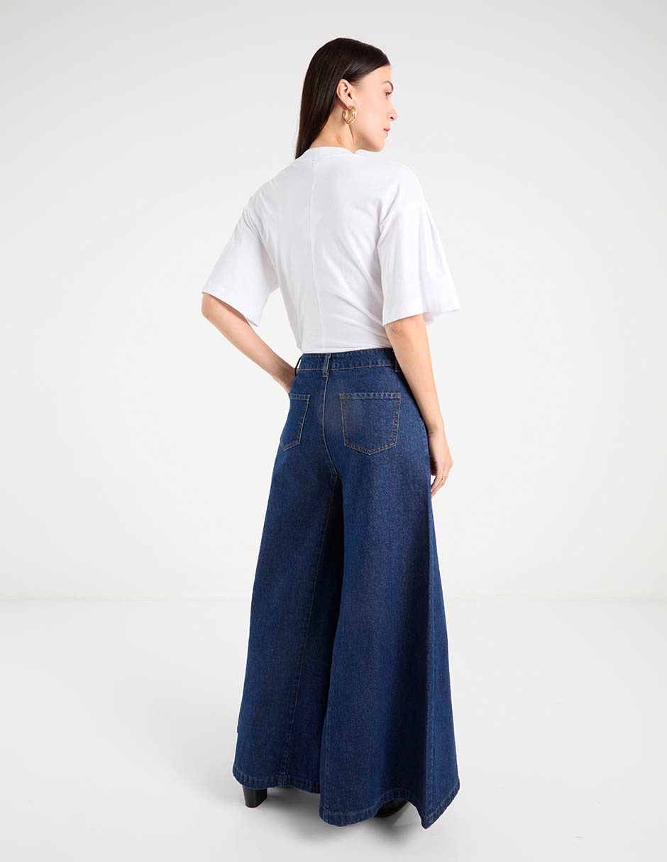 Jeans relaxed wide leg para mujer 6