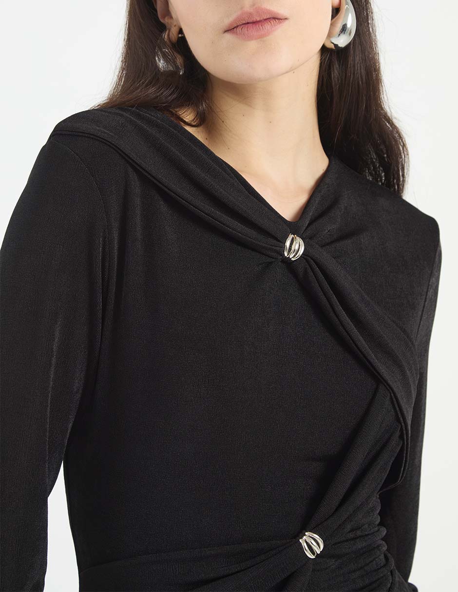 Vestido crop formal para mujer 4