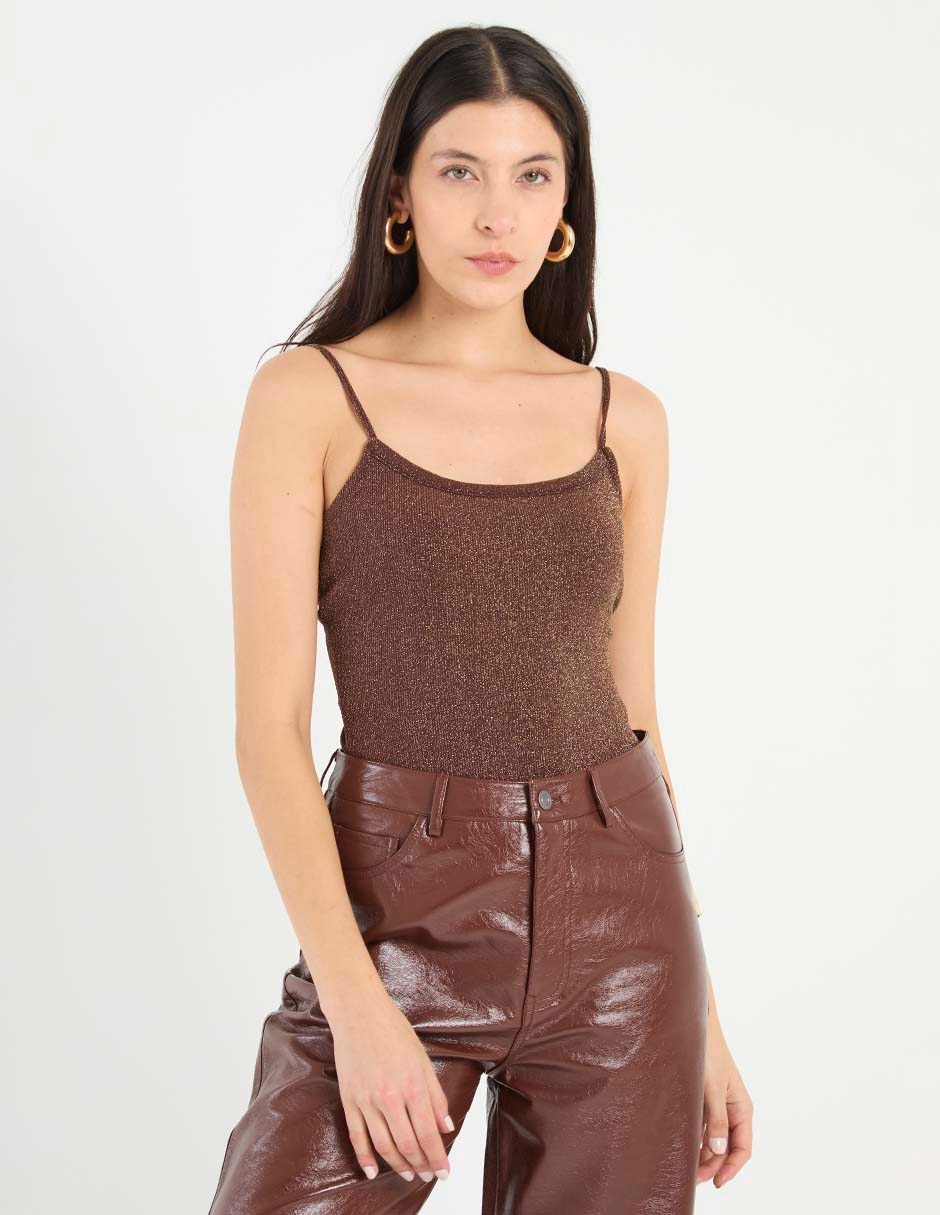 Body escote medio para mujer