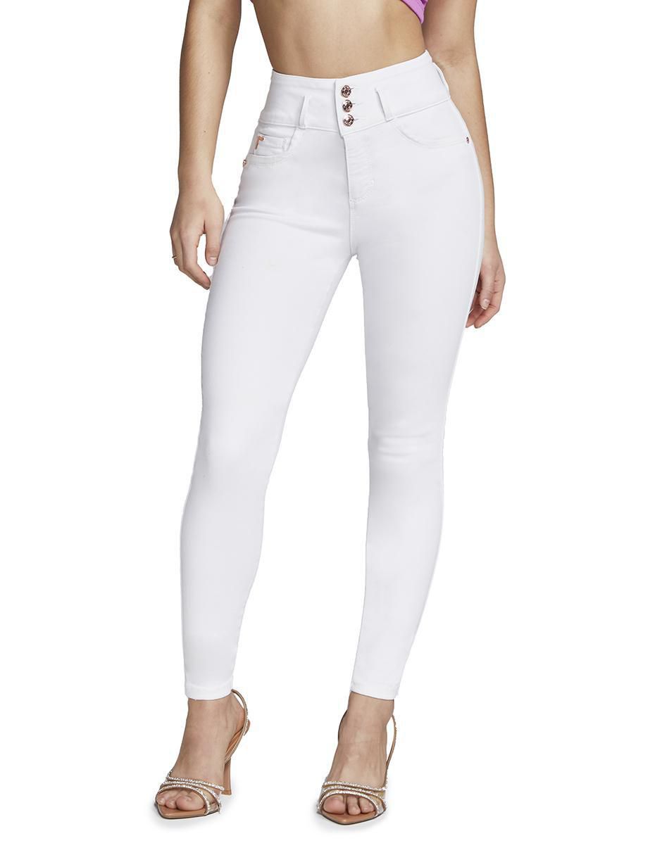 Jeans ultra skinny cintura alta para mujer 1