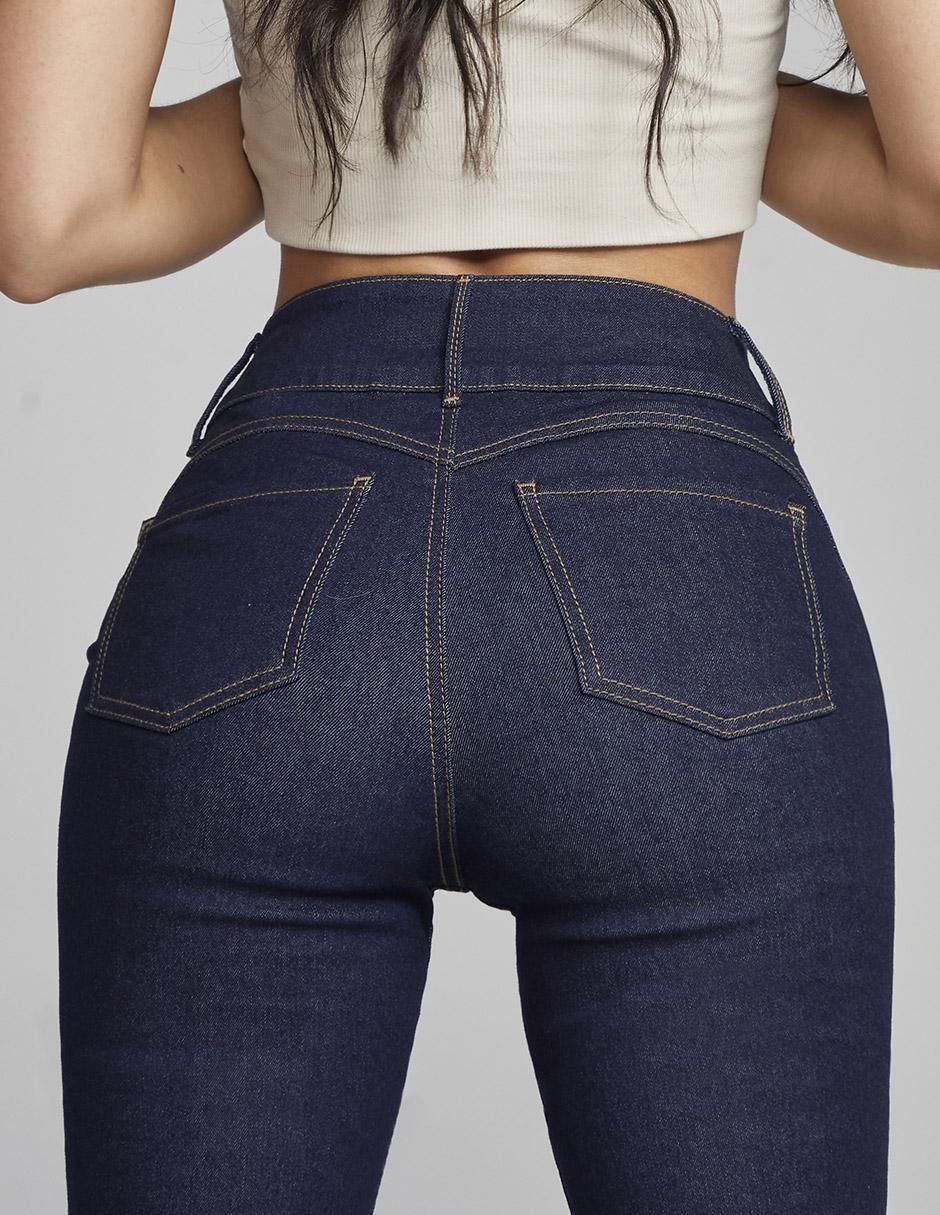 Jeans relaxed straight cintura alta para mujer 4