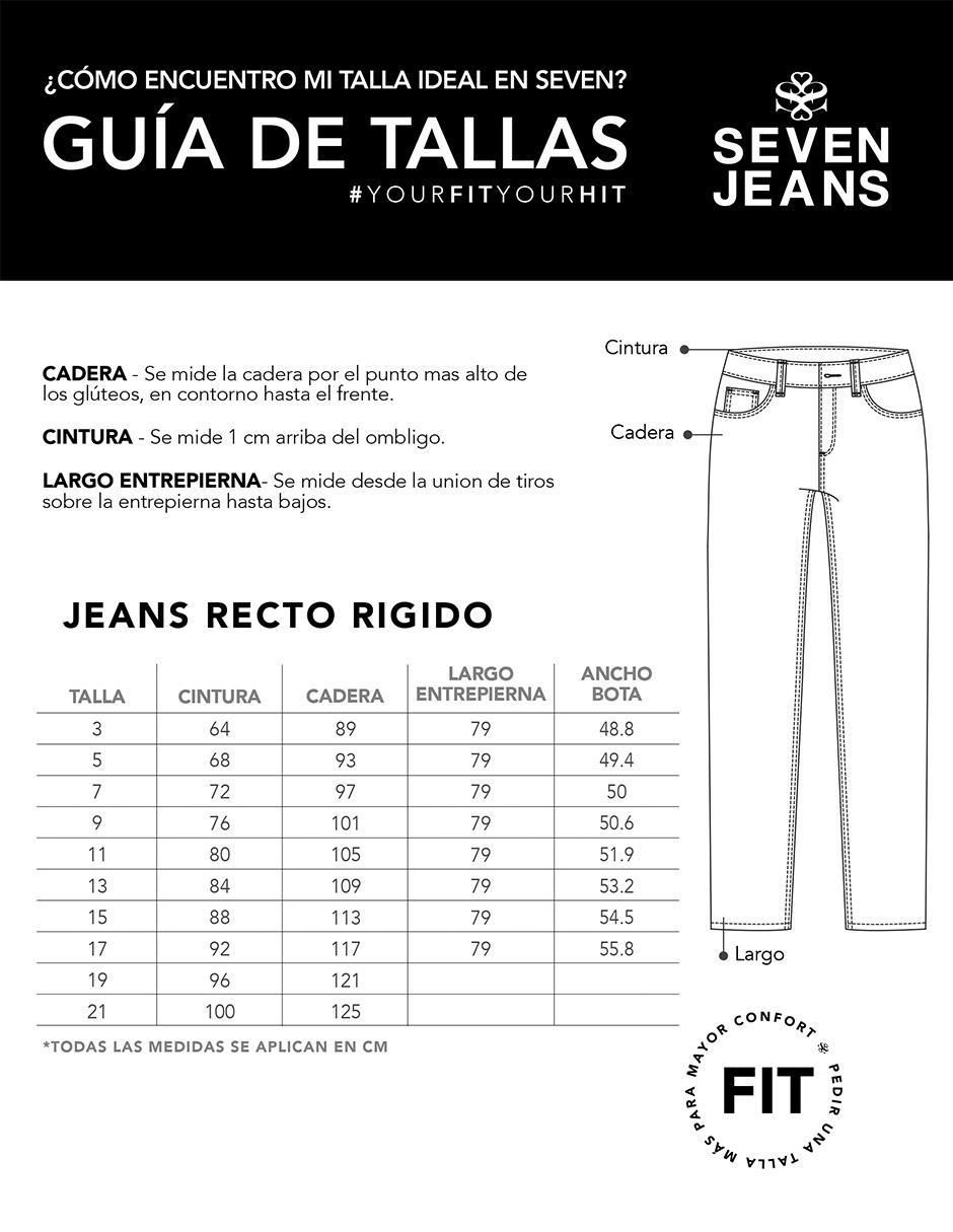 Jeans relaxed straight cintura alta para mujer 5
