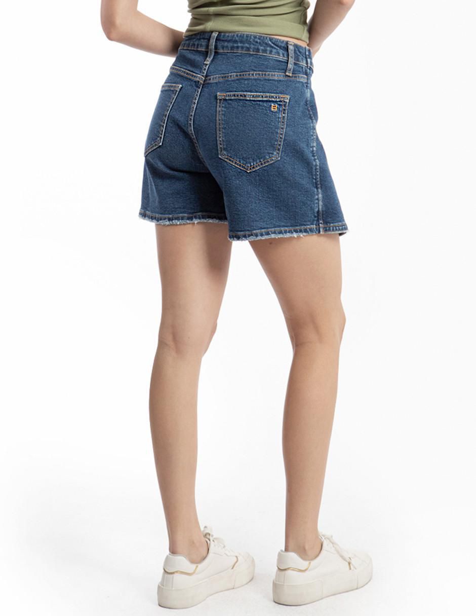 Falda short corta de mezclilla a la cintura 3