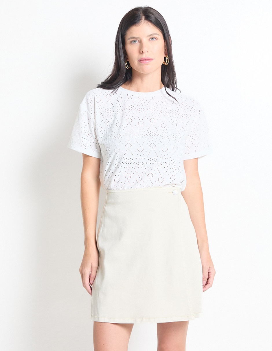Falda mini a la cintura
